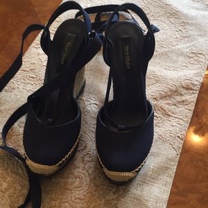 WHBM navy blue espadrilles 7.5